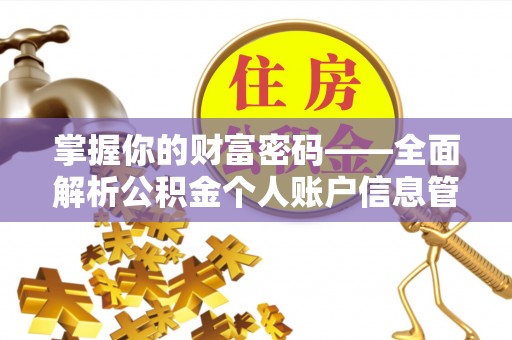 天门掌握你的财富密码——全面解析公积金个人账户信息管理与优化