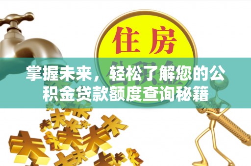 天门掌握未来，轻松了解您的公积金贷款额度查询秘籍