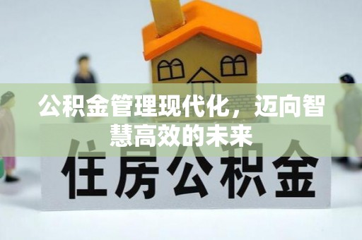 天门公积金管理现代化，迈向智慧高效的未来