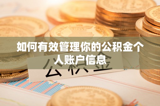 天门如何有效管理你的公积金个人账户信息