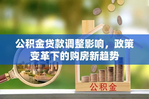 天门公积金贷款调整影响，政策变革下的购房新趋势