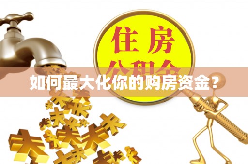 天门如何最大化你的购房资金？