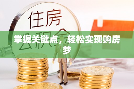 天门掌握关键点，轻松实现购房梦